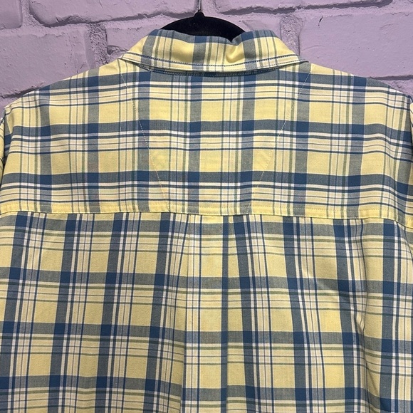 NWOT Wrangler Yellow and Blue Plaid Casual Shirt size XL - Picture 5 of 7